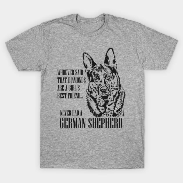 German Shepherd Dog - GSD T-Shirt by Nartissima